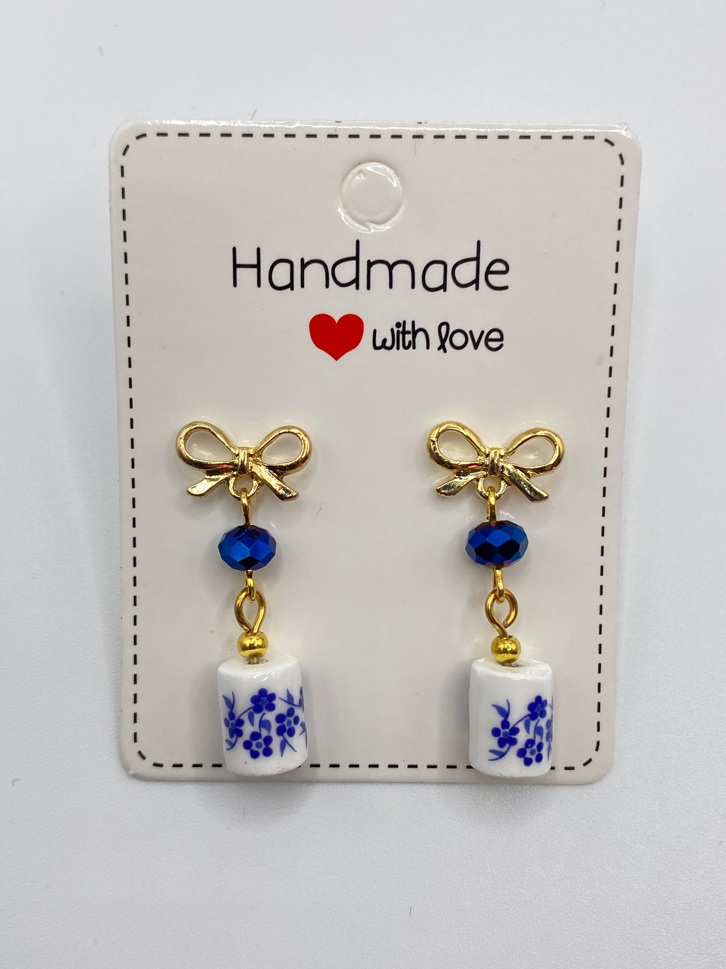 Delftware Inspired Stud Earrings