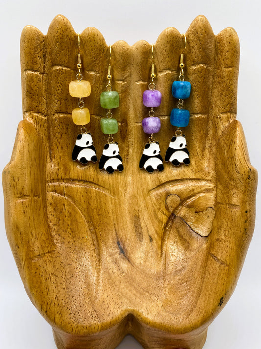 Panda Earrings