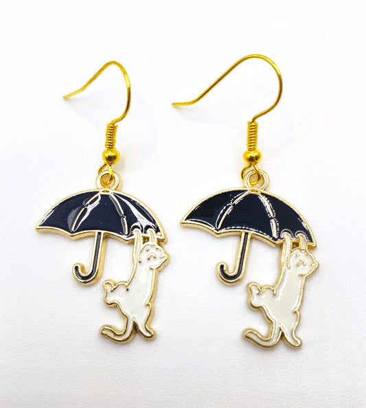 Ying Yang Kitty Earrings