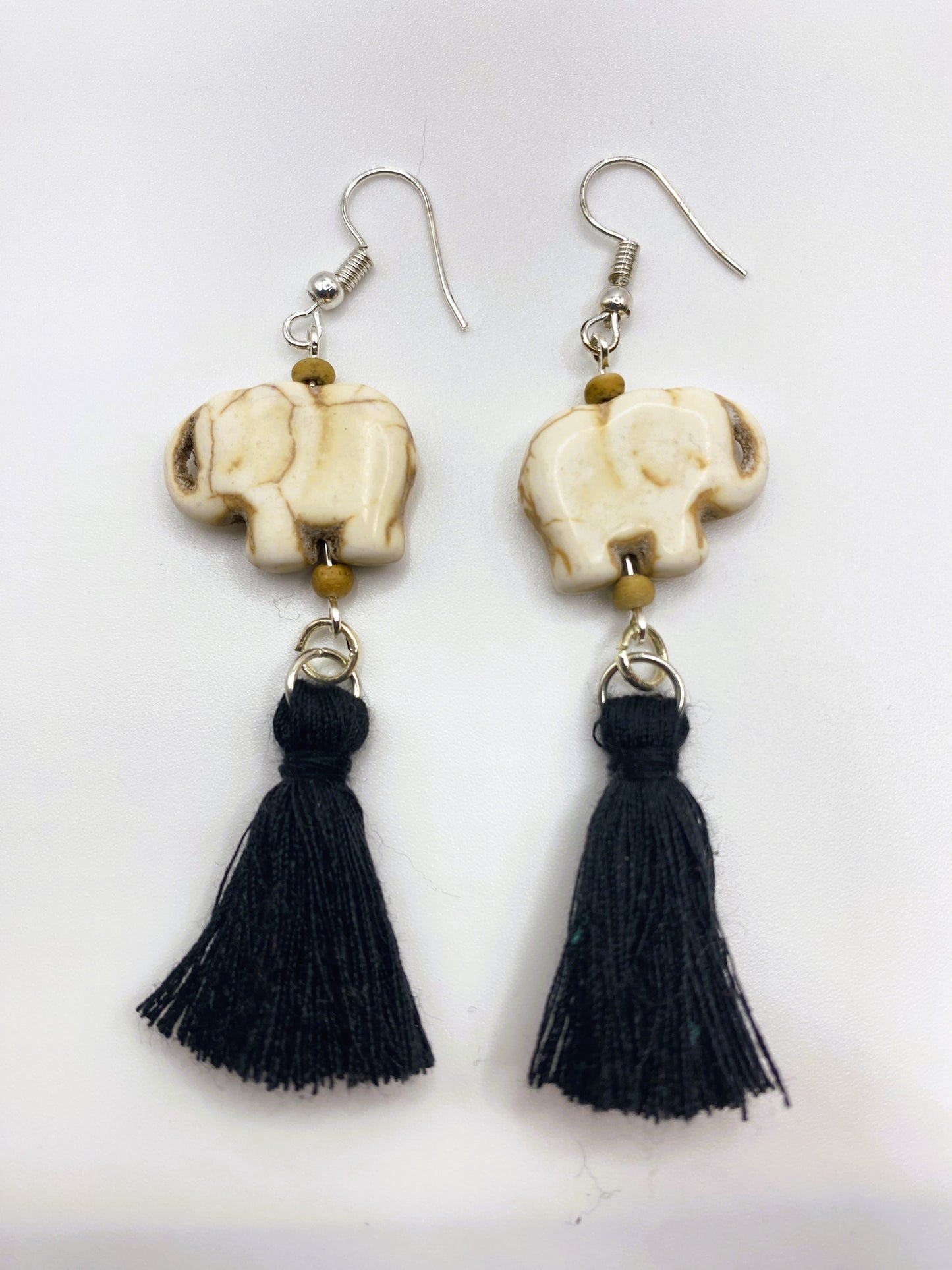Elephant & Tassel Earrings