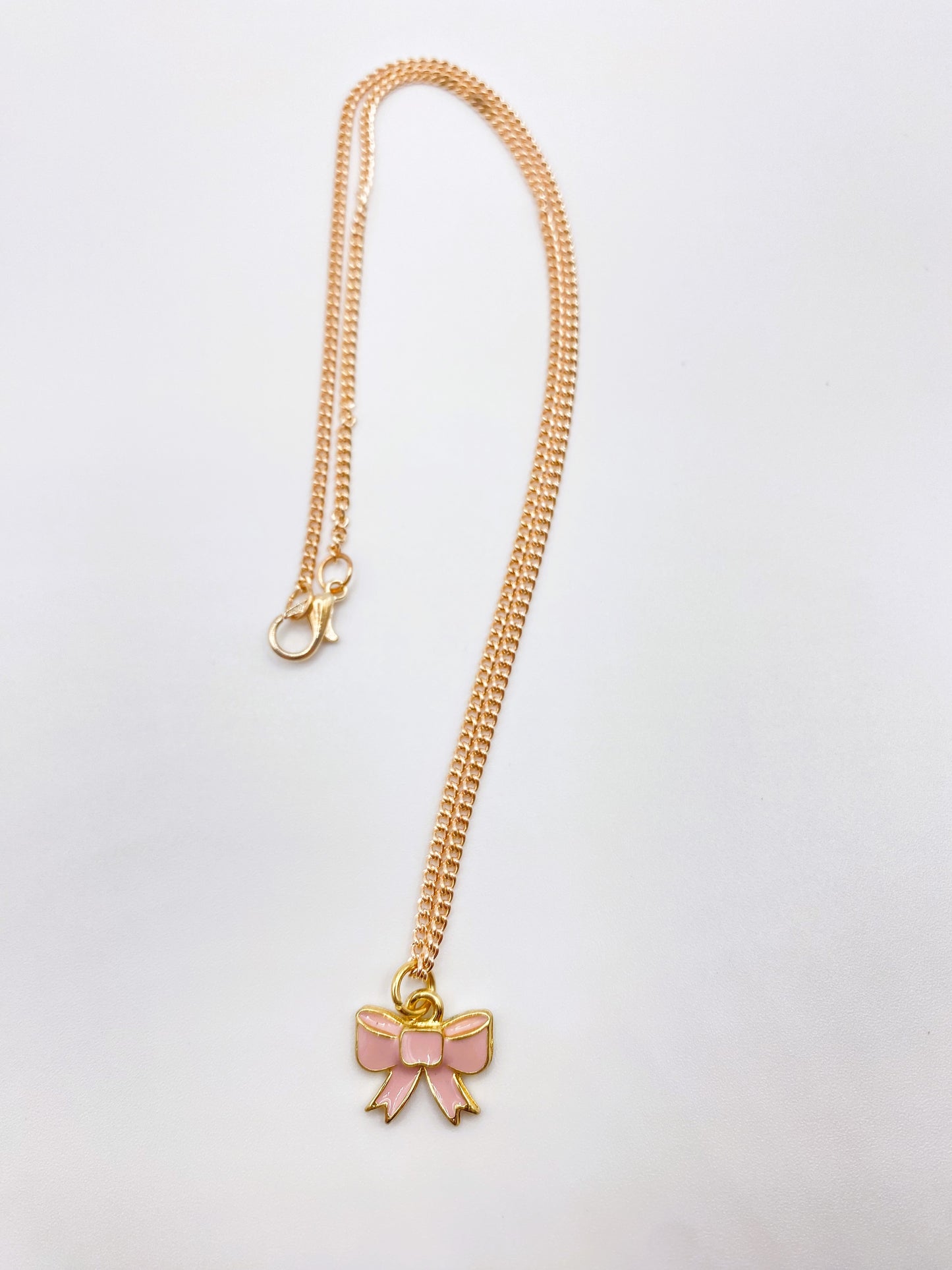 Pink Bow Necklace