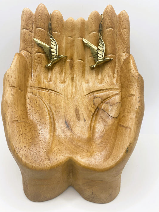 Bronze Seagull Earrings