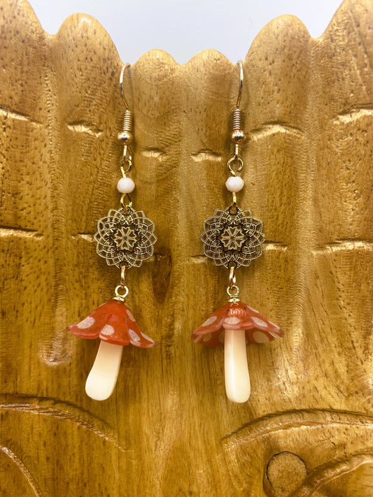 Dainty Mushroom Earrings