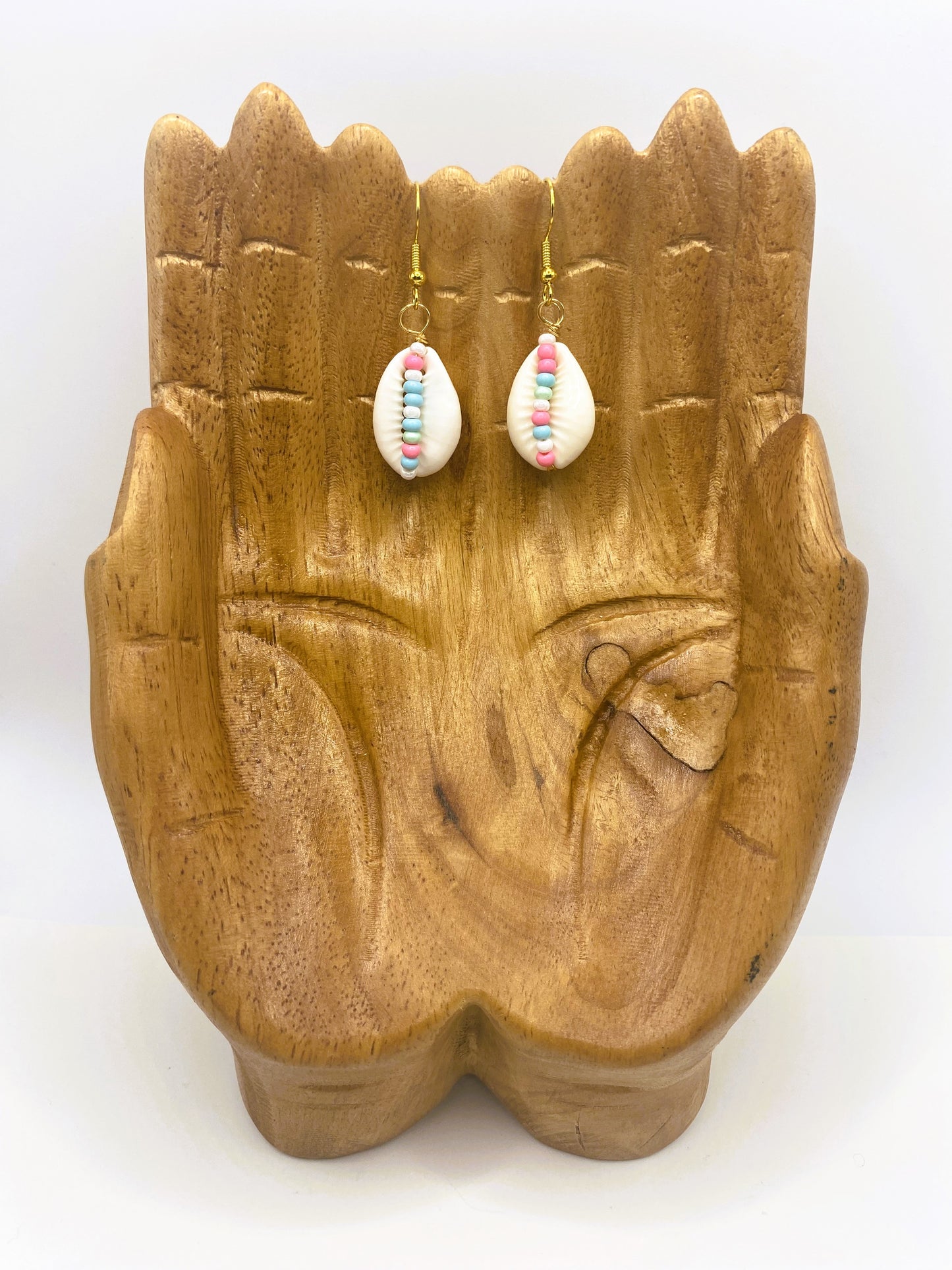 Cowrie Shell Earrings - Pastel