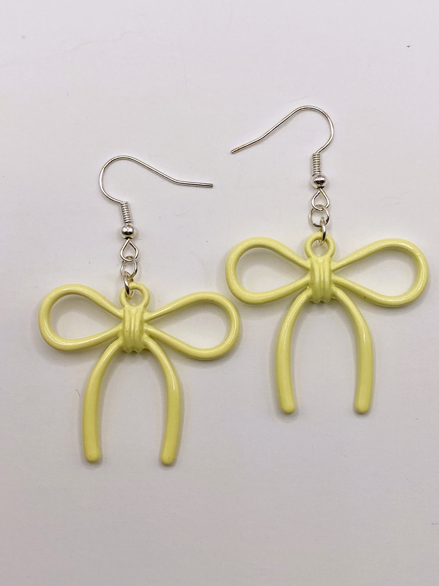 Yellow Bow Earrings