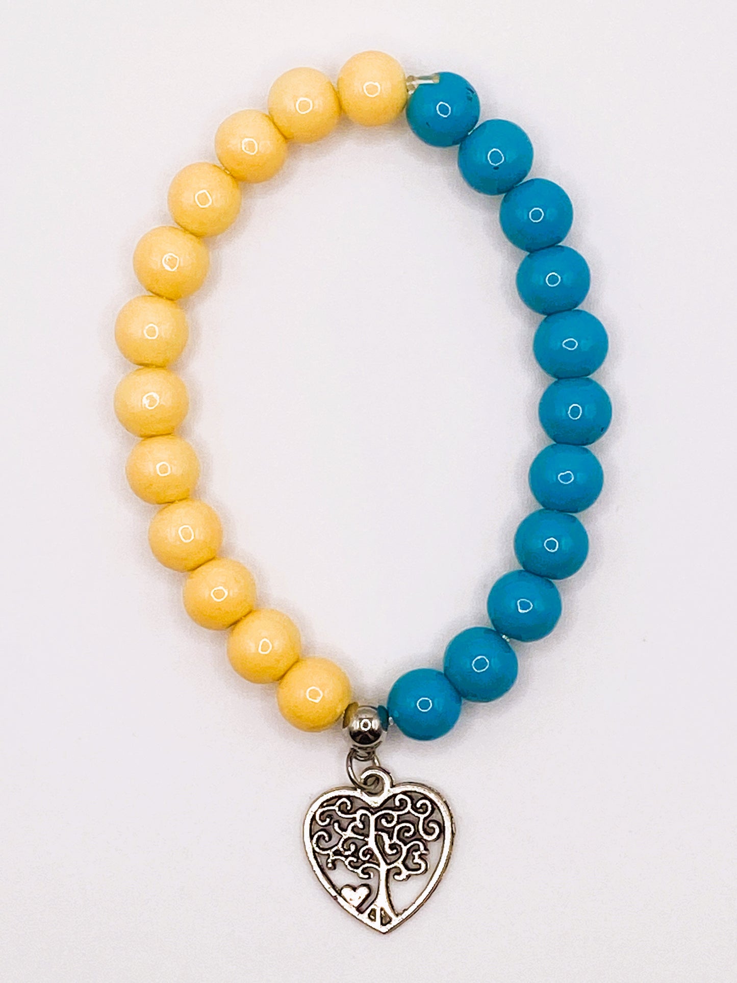Yellow & Blue Beaded Bracelet