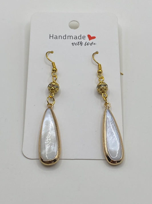 Long Drop Seashell Earrings