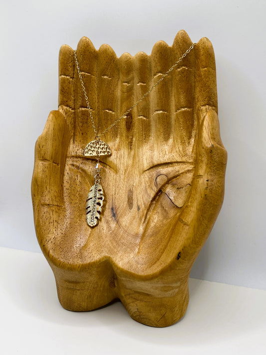 Golden Feather Necklace