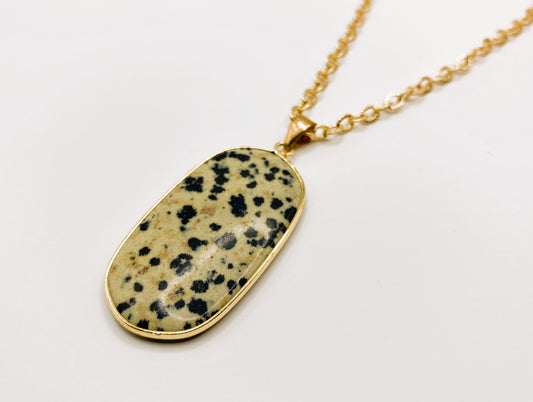 Dalmatian Jasper Pendant Necklace