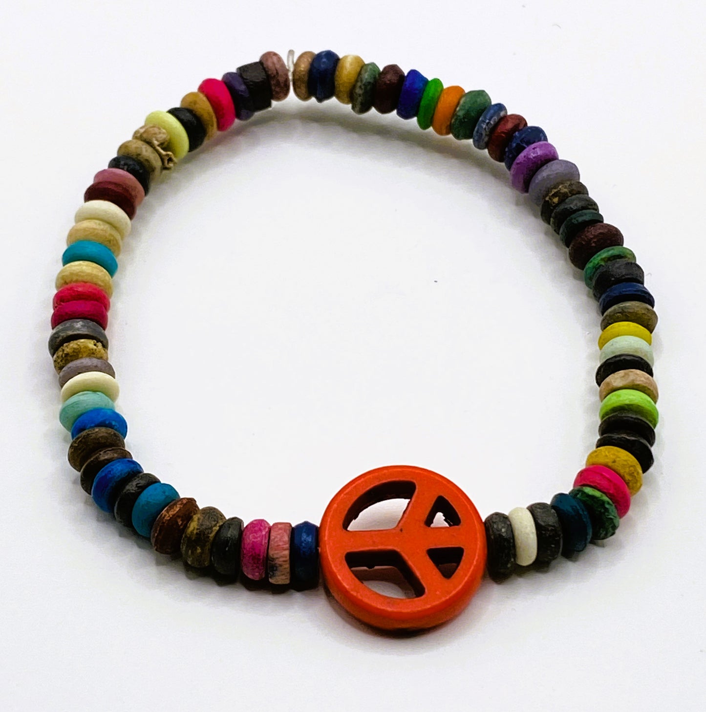 Multicolor Peace Sign Bracelet