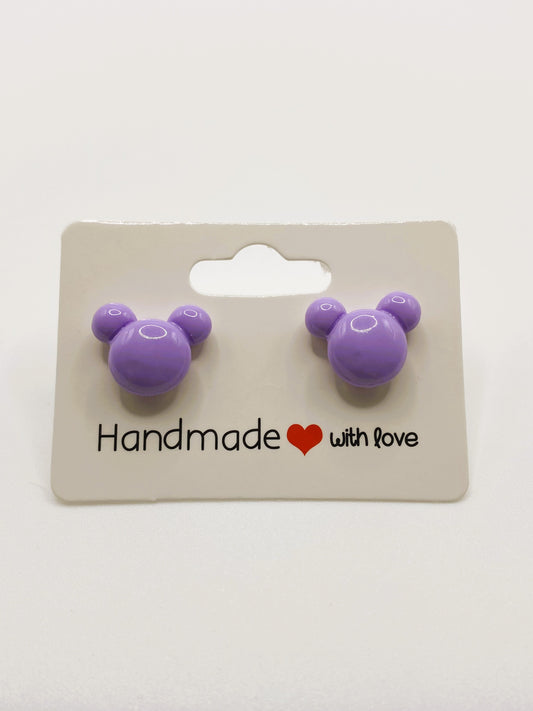Mouse Ear Stud Earrings