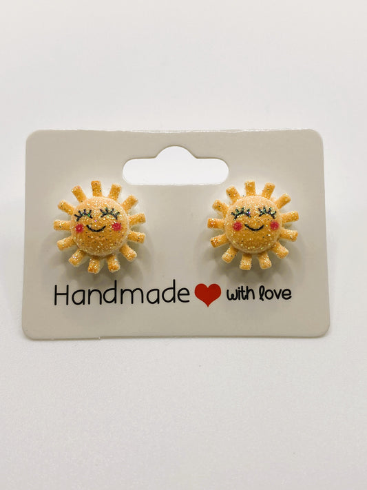 Happy Sun Stud Earrings