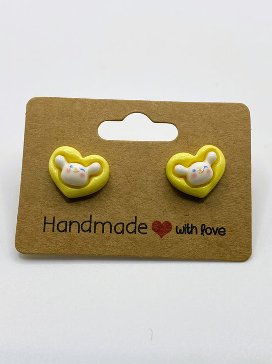 Cinnamoroll Heart Stud Earrings