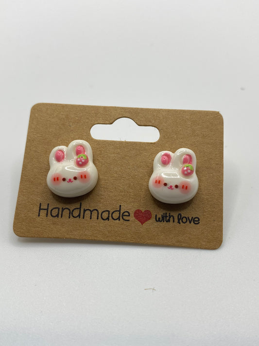 Bunny Head Stud Earrings
