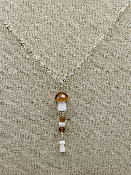 Brown Mushroom Jewelry Set - Style 1