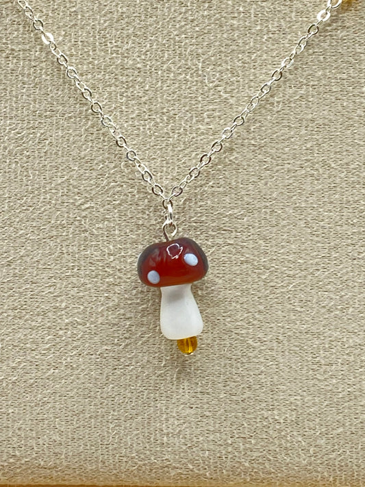 Brown Mushroom Jewelry Set - Style 2