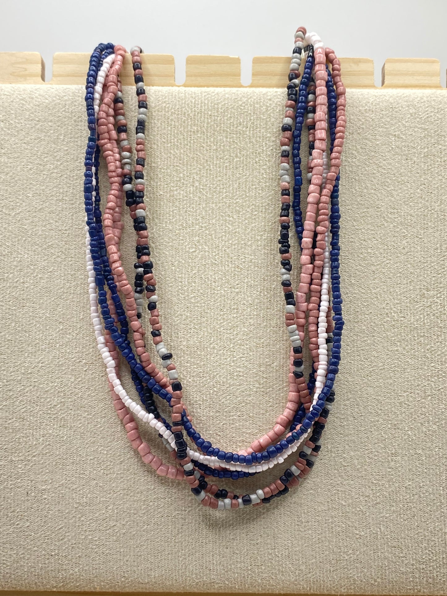 Dusty Rose Beaded Choker