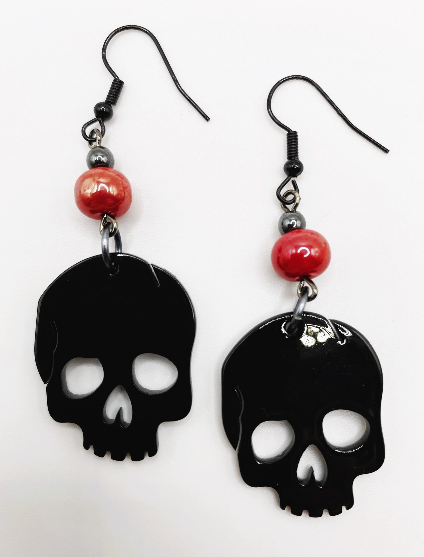Black Calavera Earrings