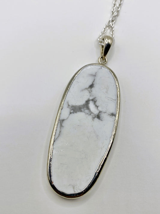 Marble Stone Pendant Necklace