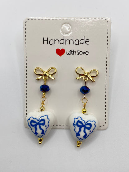 Delftware Inspired Stud Earrings