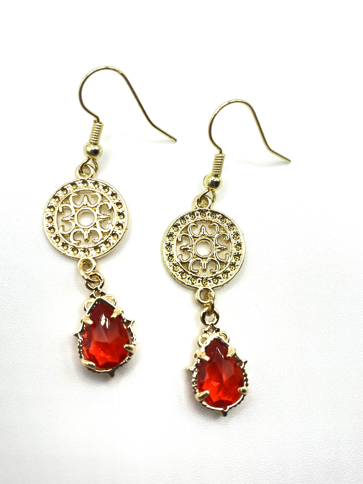 Red Gem Earrings
