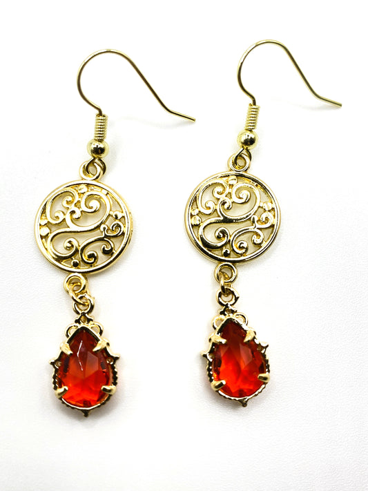 Red Gem Earrings