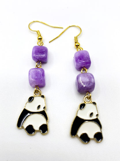 Panda Earrings