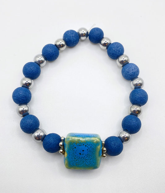 Blue Square Bracelet