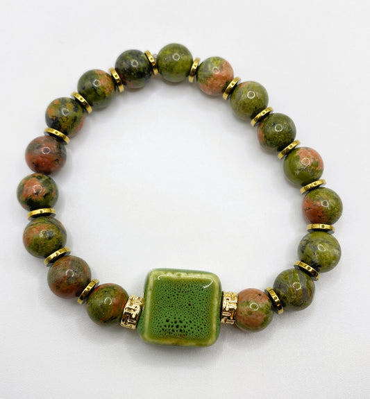 Green Square Bracelet