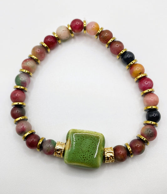 Green Square Bracelet