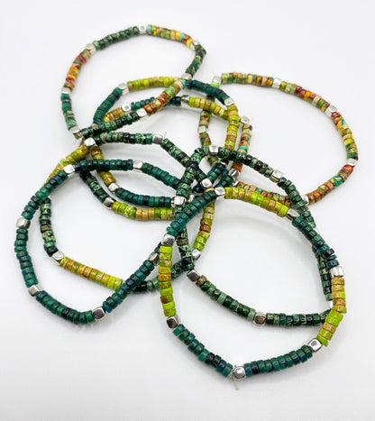 Minimalist Green Stone Bracelet