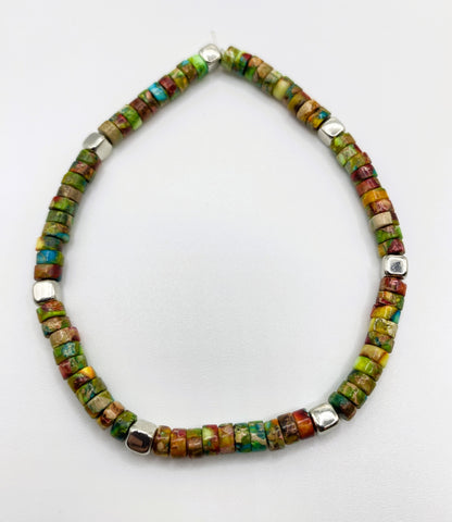 Minimalist Green Stone Bracelet