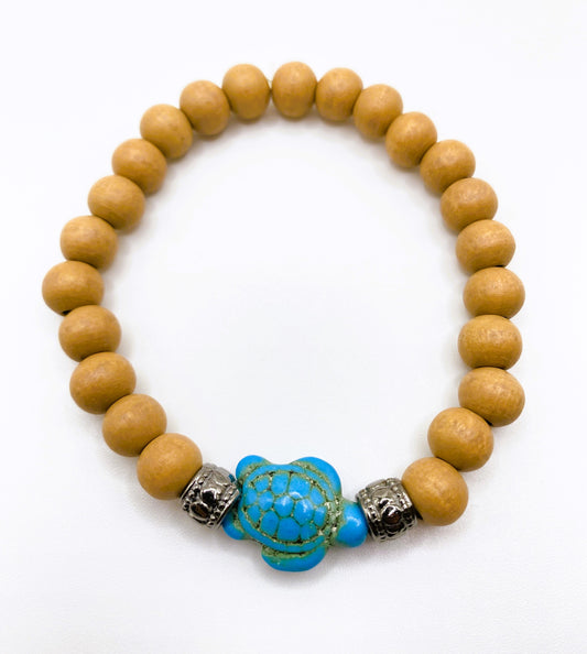Minimalist Wooden Sea Turtle Bracelet