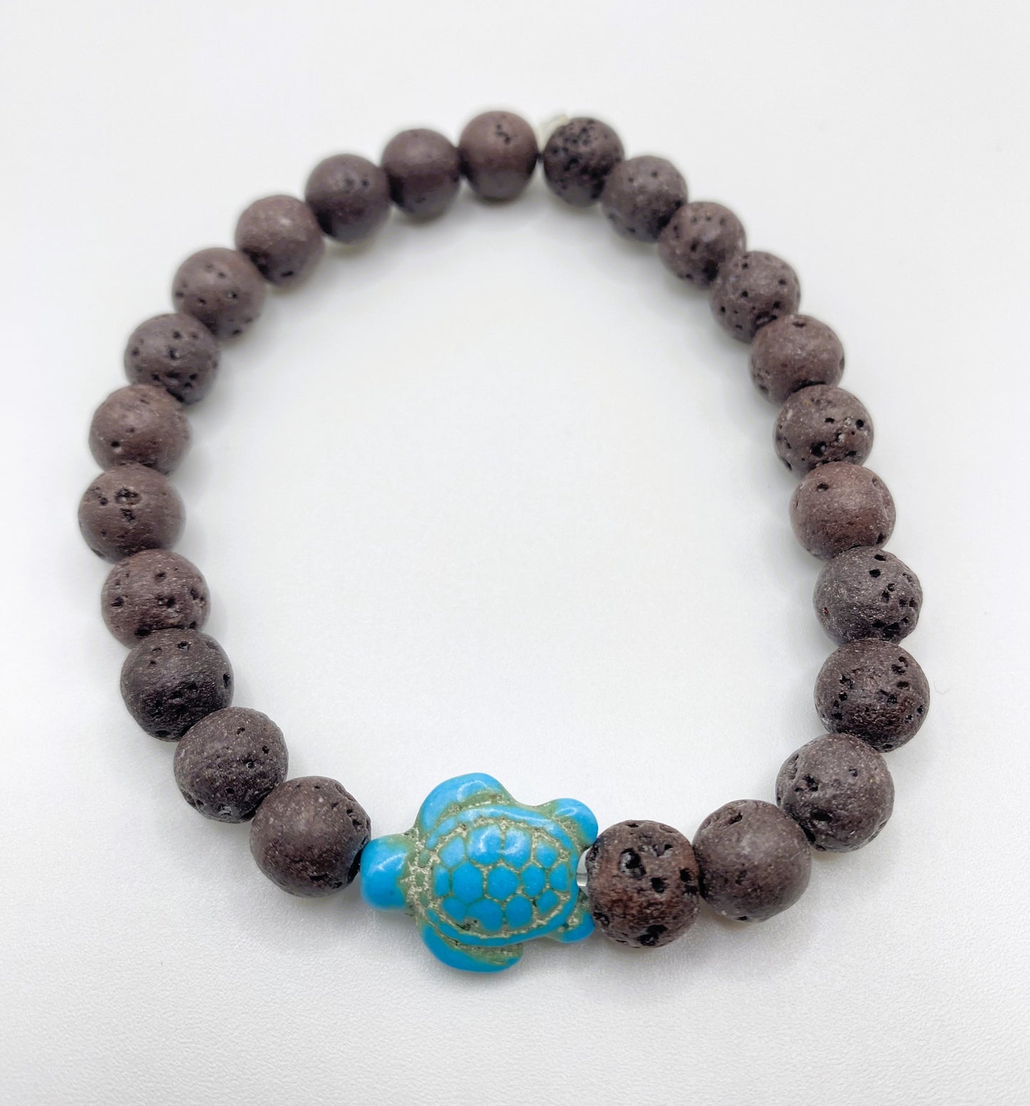 Brown Lava Rock Sea Turtle Bracelet