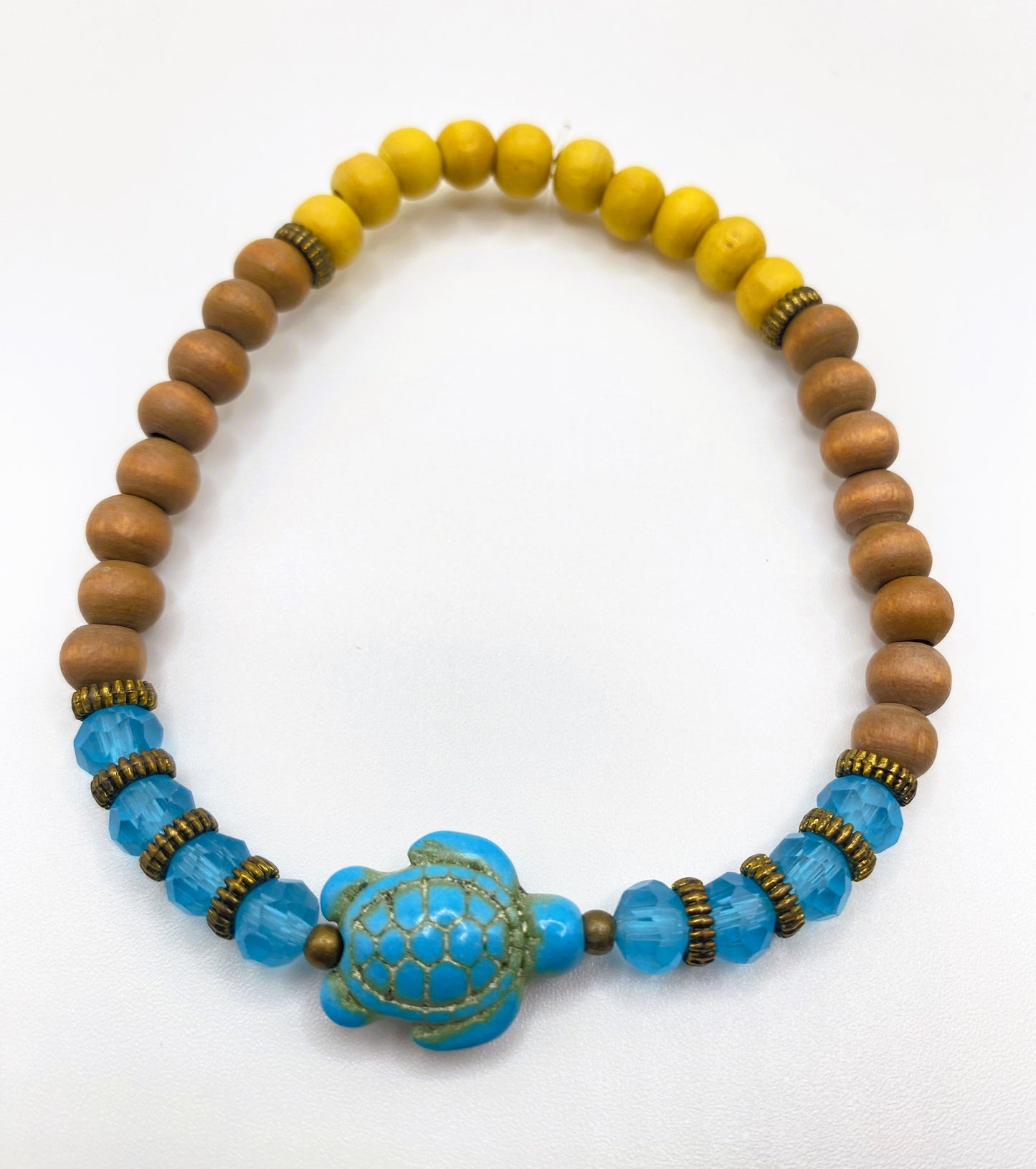 Yellow & Blue Sea Turtle Bracelet