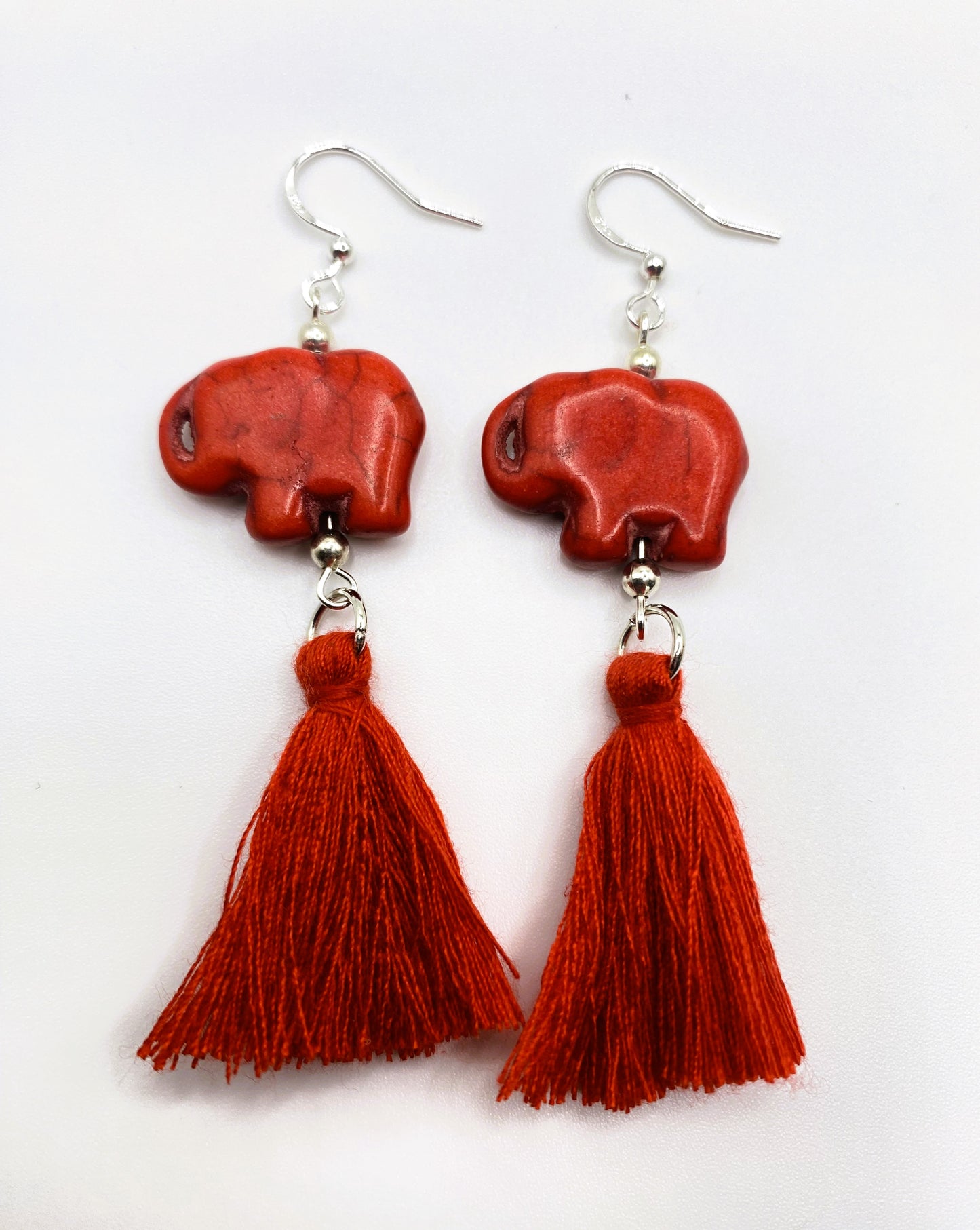 Elephant & Tassel Earrings