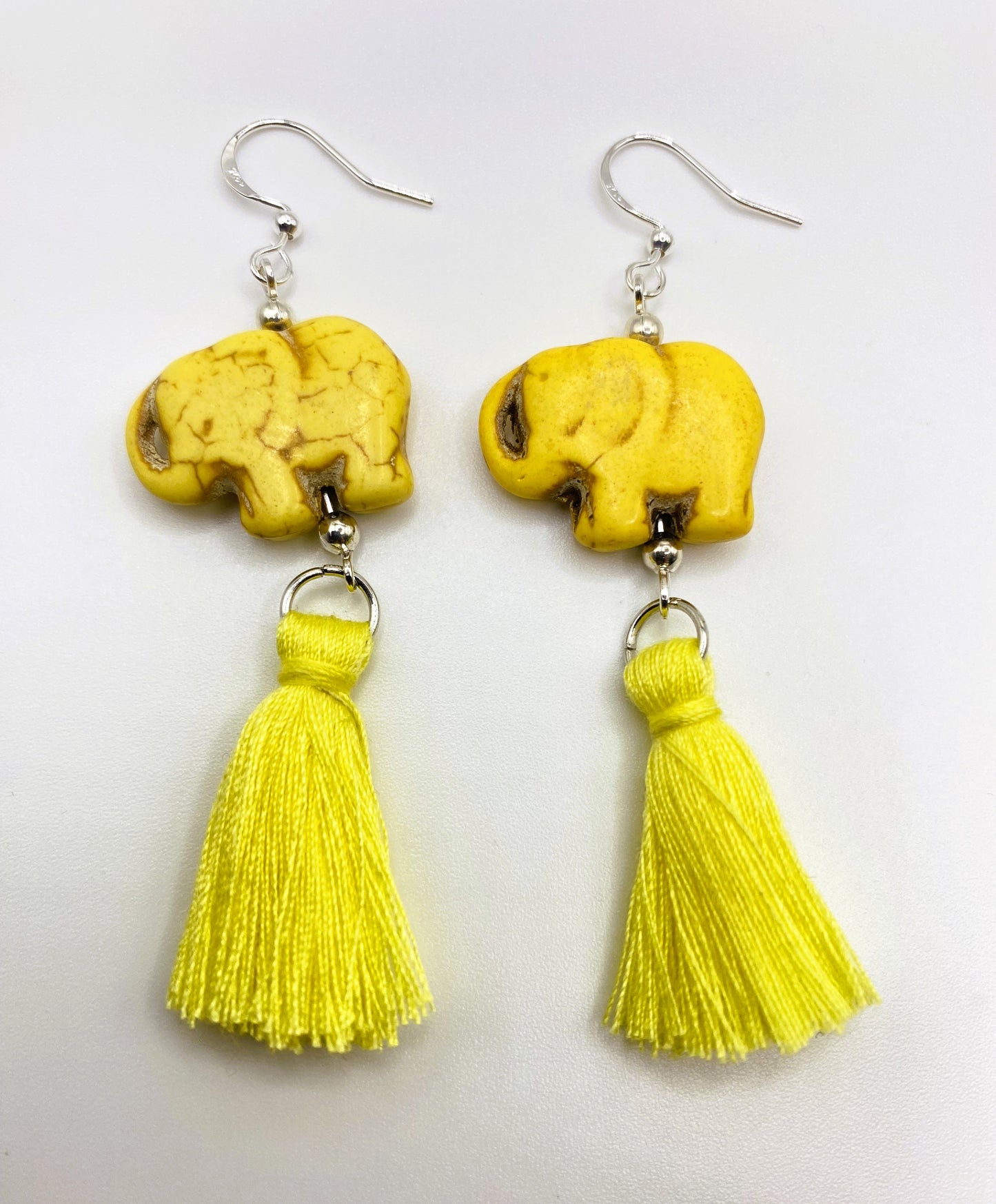 Elephant & Tassel Earrings
