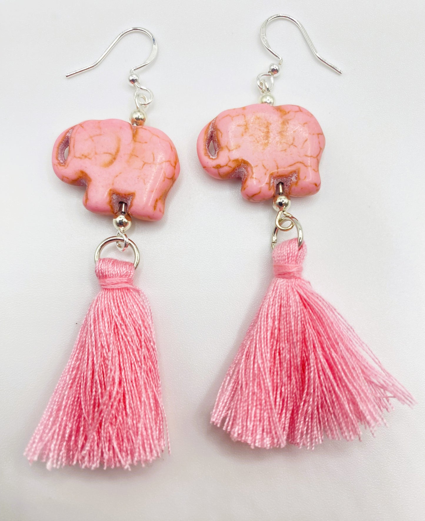 Elephant & Tassel Earrings