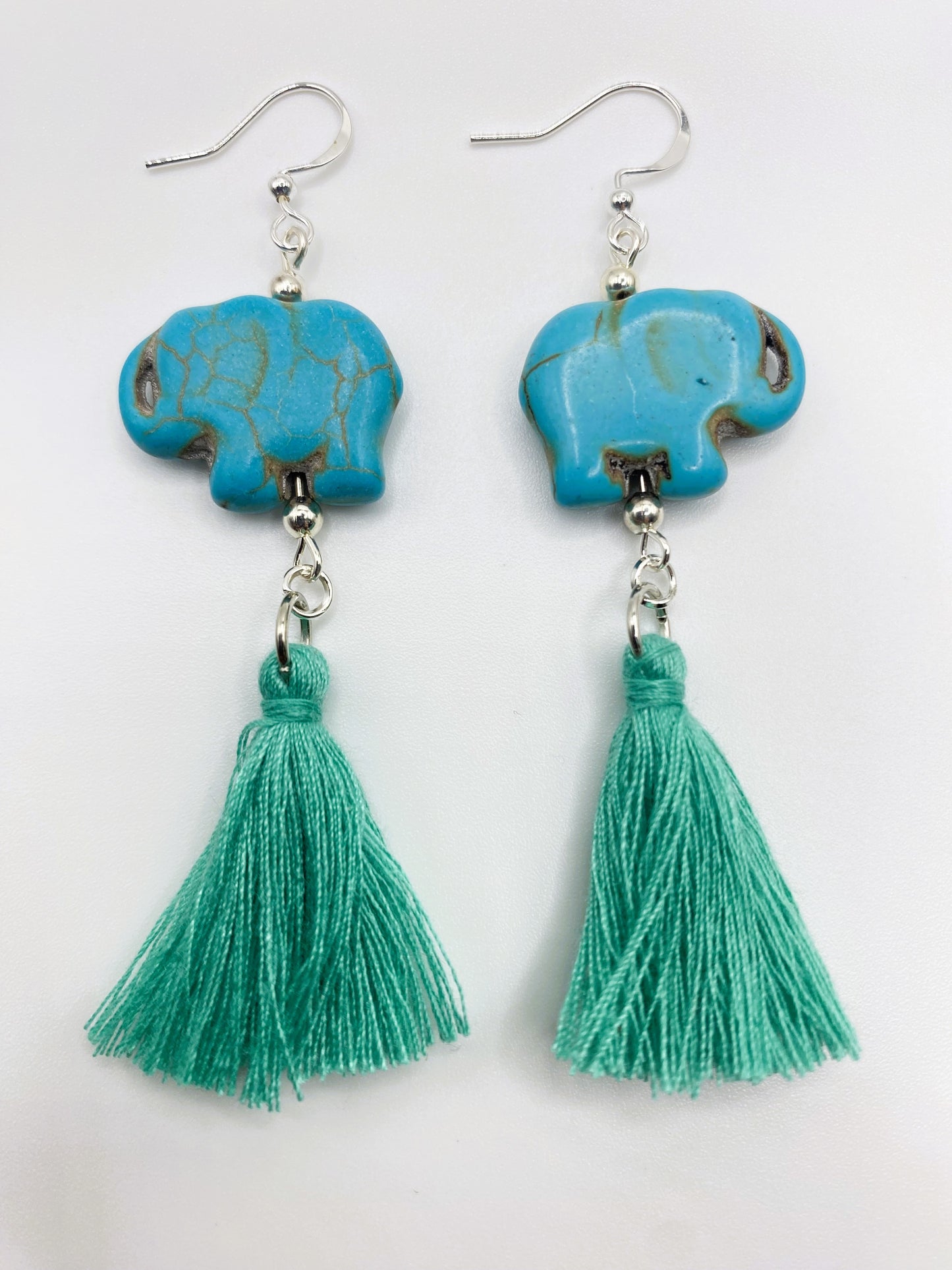 Elephant & Tassel Earrings