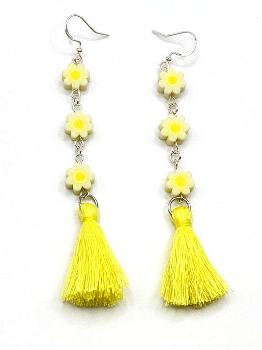 Yellow Flower Earrings