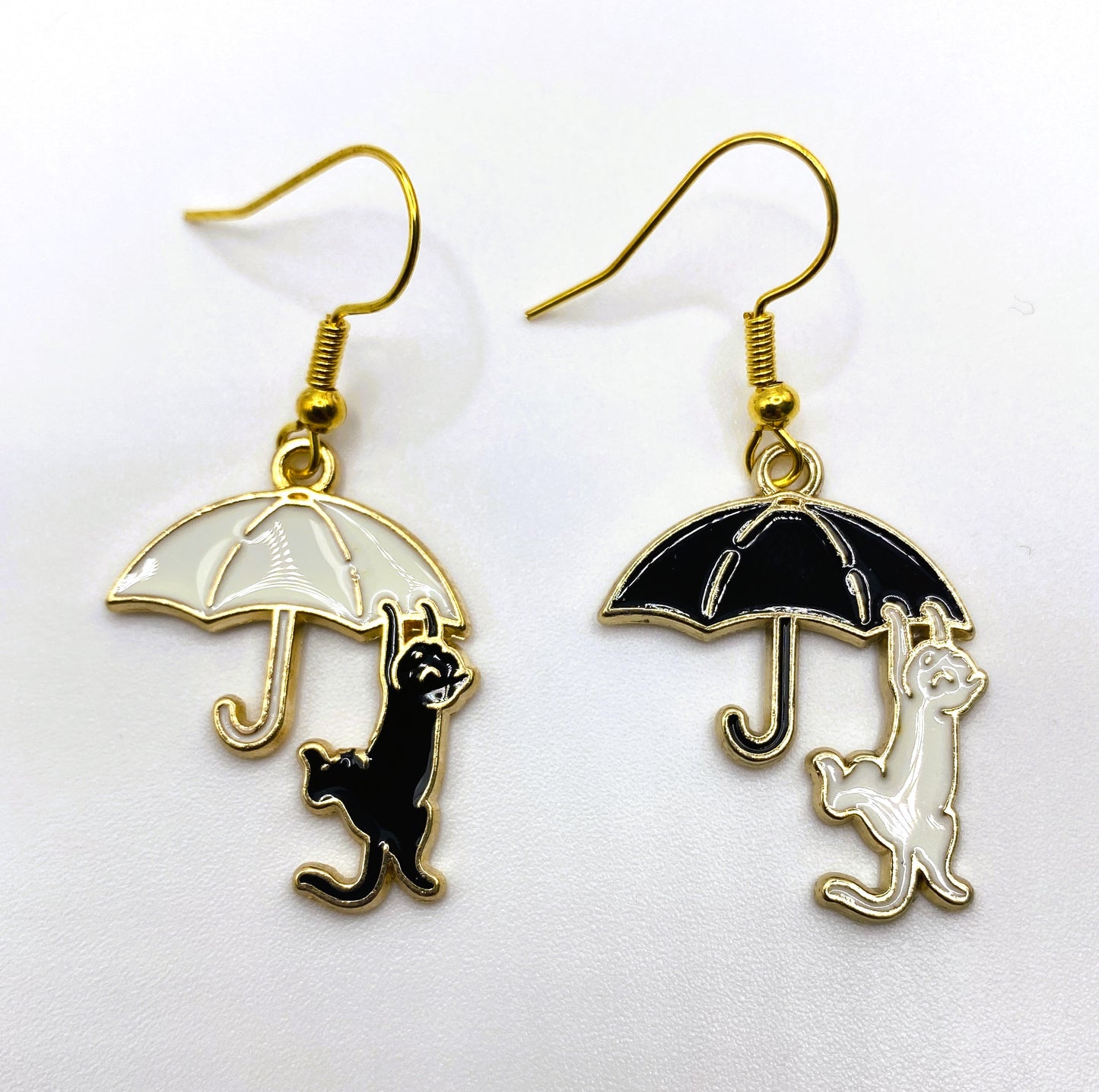 Ying Yang Kitty Earrings