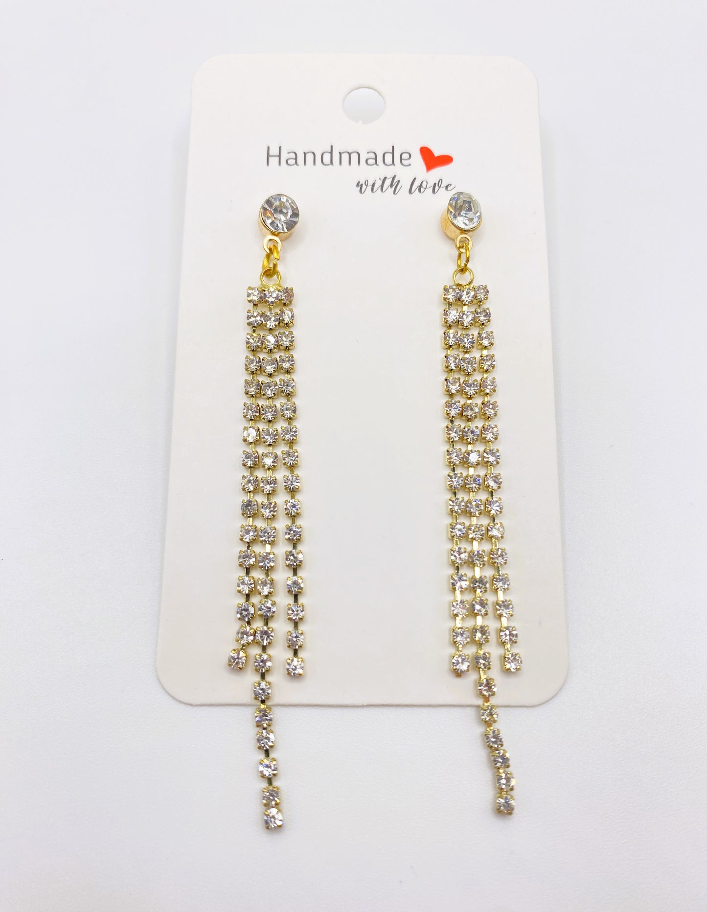 Rhinestone Gold Earrings