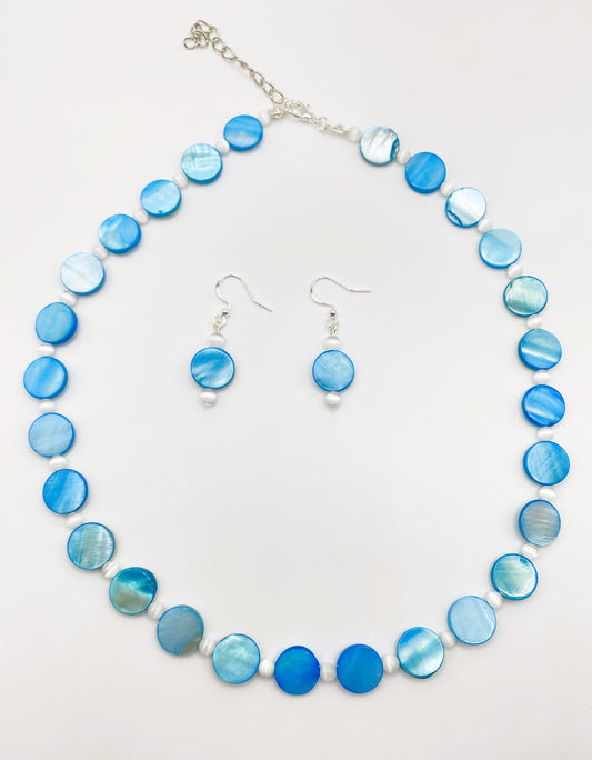 Blue Circle Jewelry Set