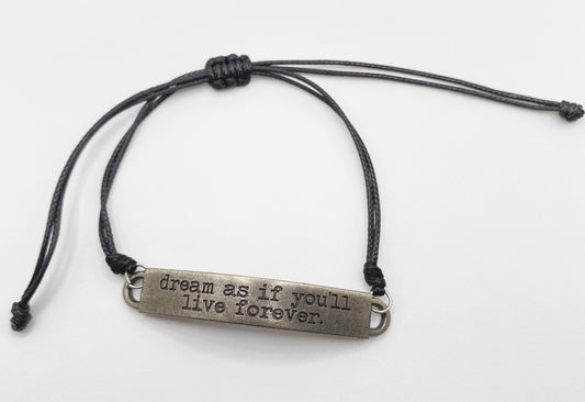 "Live Forever" Adjustable Bracelet