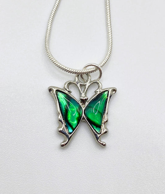 Green Butterfly Necklace