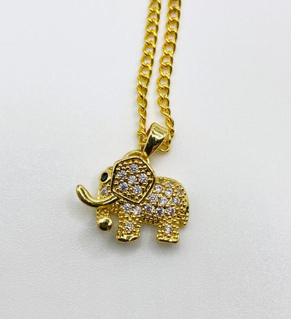 Gold Elephant Necklace