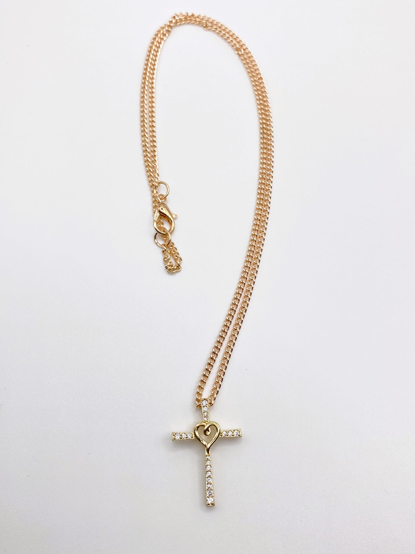 Heart Cross Necklace