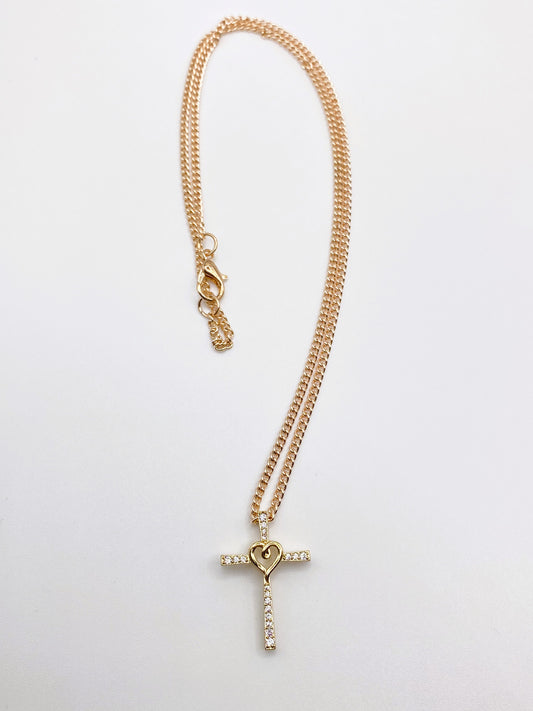 Heart Cross Necklace
