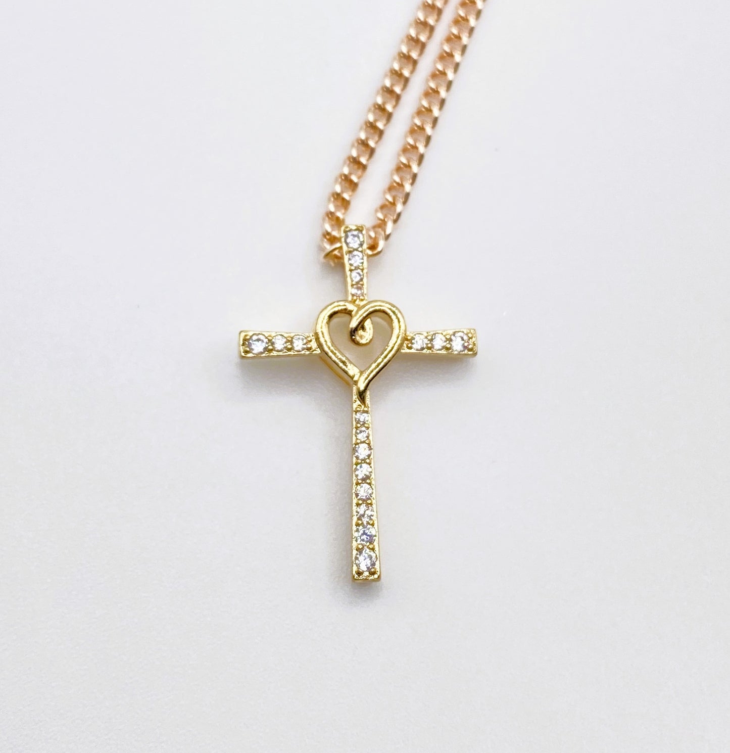 Heart Cross Necklace