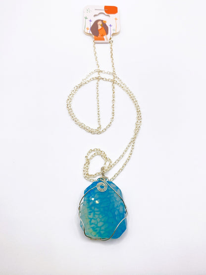 Blue Crystal Necklace